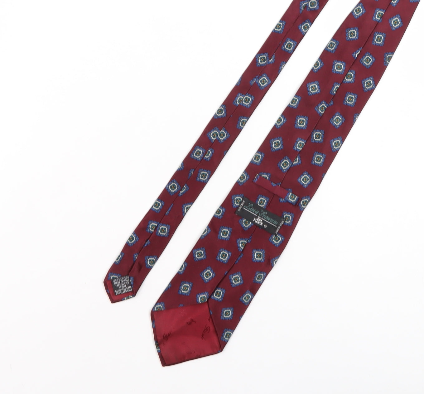 Luca Franzini Men's Red Geometric Silk Tie