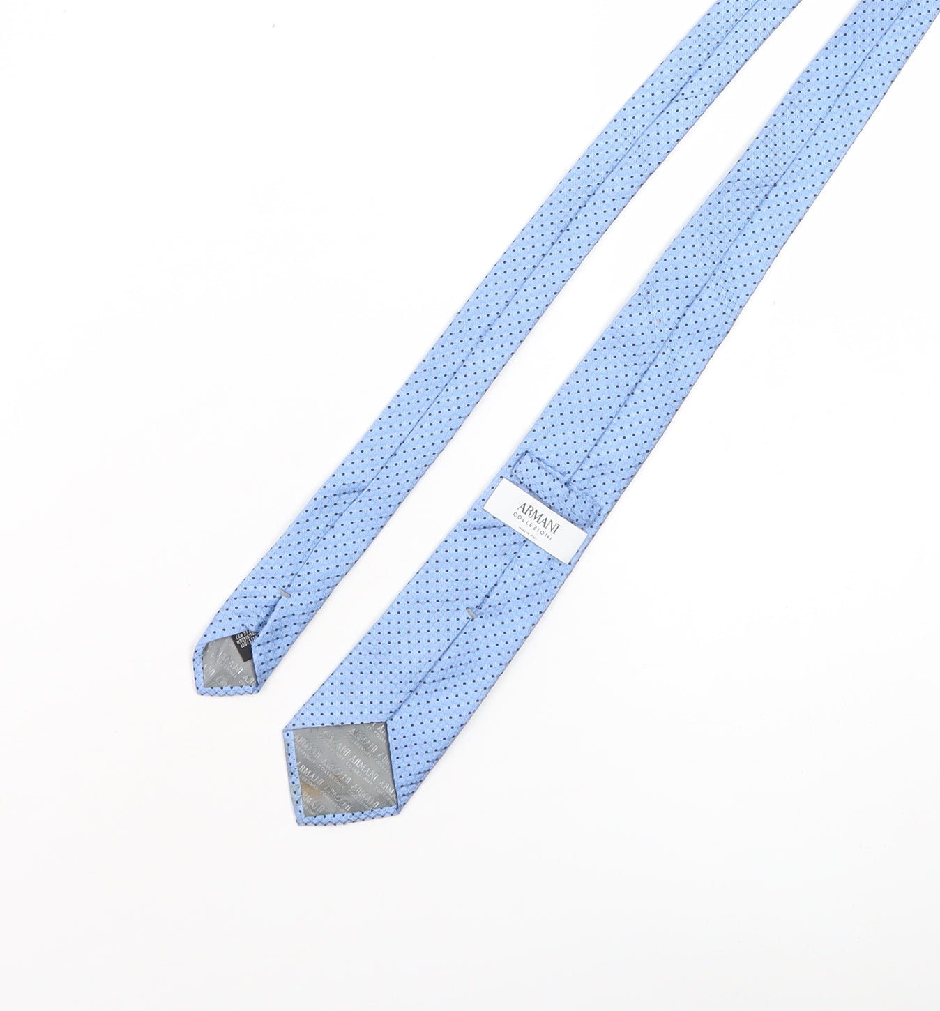 Armani Collezioni Men's Blue Silk Polka Dot Tie