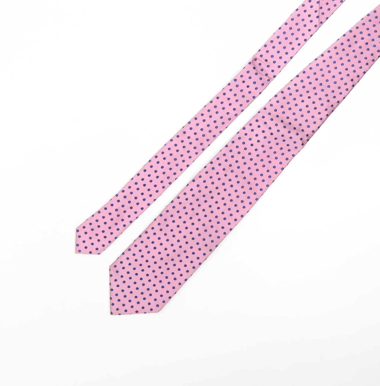 Savoy Taylors Guild Pink Polka Dot Silk Men's Tie