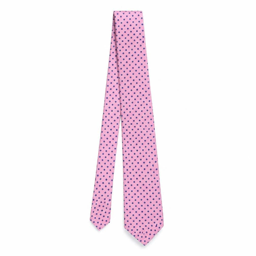 Mens Savoy Taylors Guild Pink Polka Dot 100% Silk  Tie