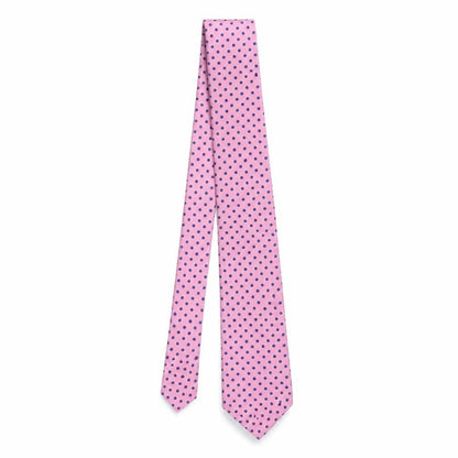 Mens Savoy Taylors Guild Pink Polka Dot 100% Silk  Tie