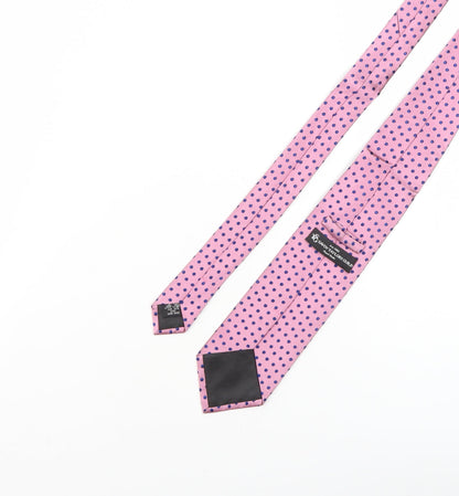 Savoy Taylors Guild Pink Polka Dot Silk Men's Tie