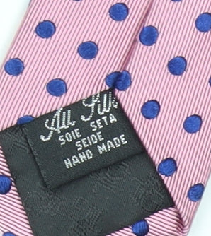 Savoy Taylors Guild Pink Polka Dot Silk Men's Tie