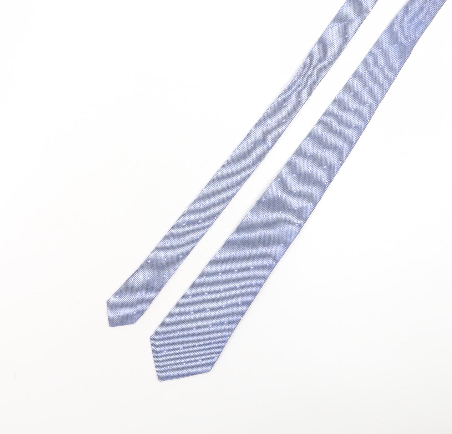 Mens Charles Tyrwhitt Blue Polka Dot 100% Silk Slim Tie