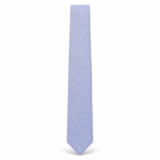 Mens Charles Tyrwhitt Blue Polka Dot 100% Silk Slim Tie