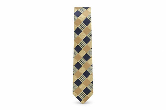 Mens NEXT Beige Plaids & Checks 100% Silk  Tie