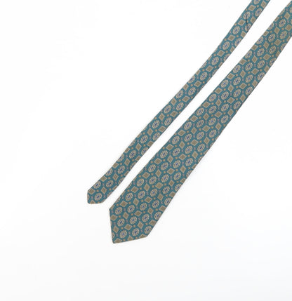 St Michael Men's Green Geometric Polyester Tie