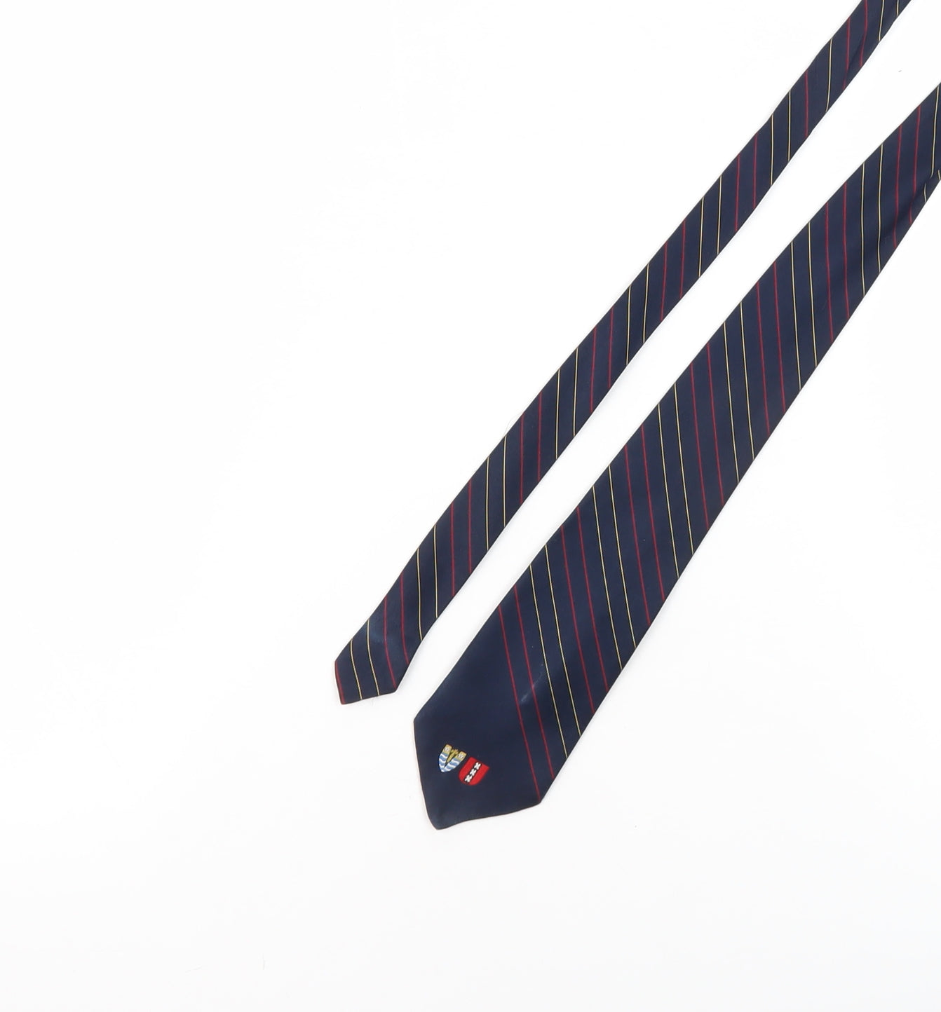 Tootal Men's Blue Striped Polyester Travel Tie