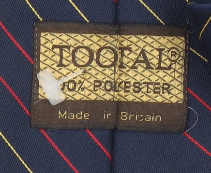 Tootal Men's Blue Striped Polyester Travel Tie