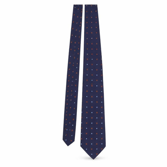 Christian Berg Men's Blue Silk Polka Dot Tie One Size