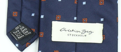 Christian Berg Men's Blue Silk Polka Dot Tie One Size