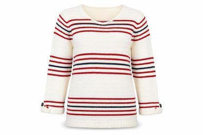 Womens UK Size 2 Marble White Pullover Jumper