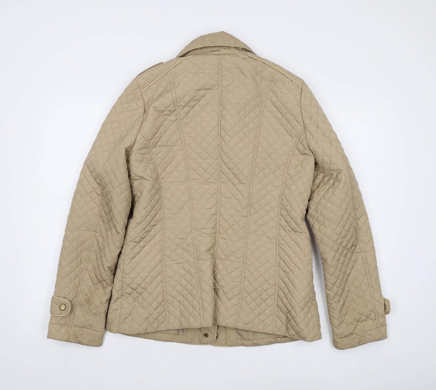 Womens UK Size 12 Wallis Beige Quilted Coat