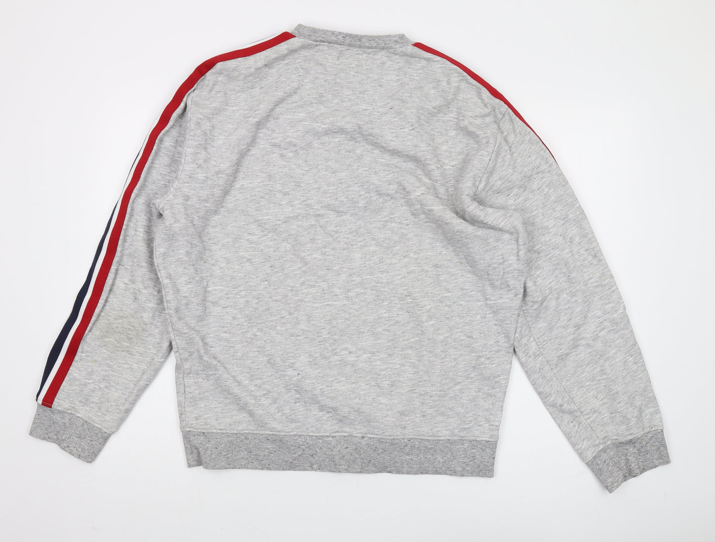 Topman Men's Grey L Pullover Sweatshirt Logo Accent