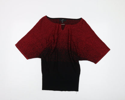GNW Women's Red Boat Neck Jumper, Size S, Casual Chic