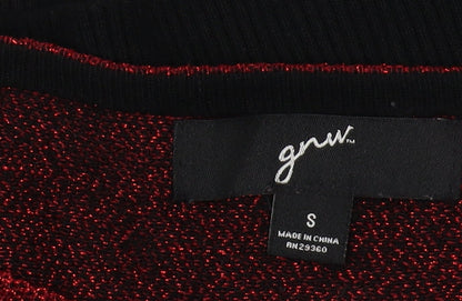 GNW Women's Red Boat Neck Jumper, Size S, Casual Chic