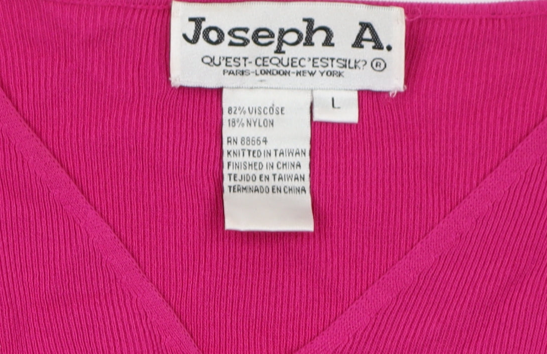 Joseph A. Women's Pink V-Neck Pullover Jumper