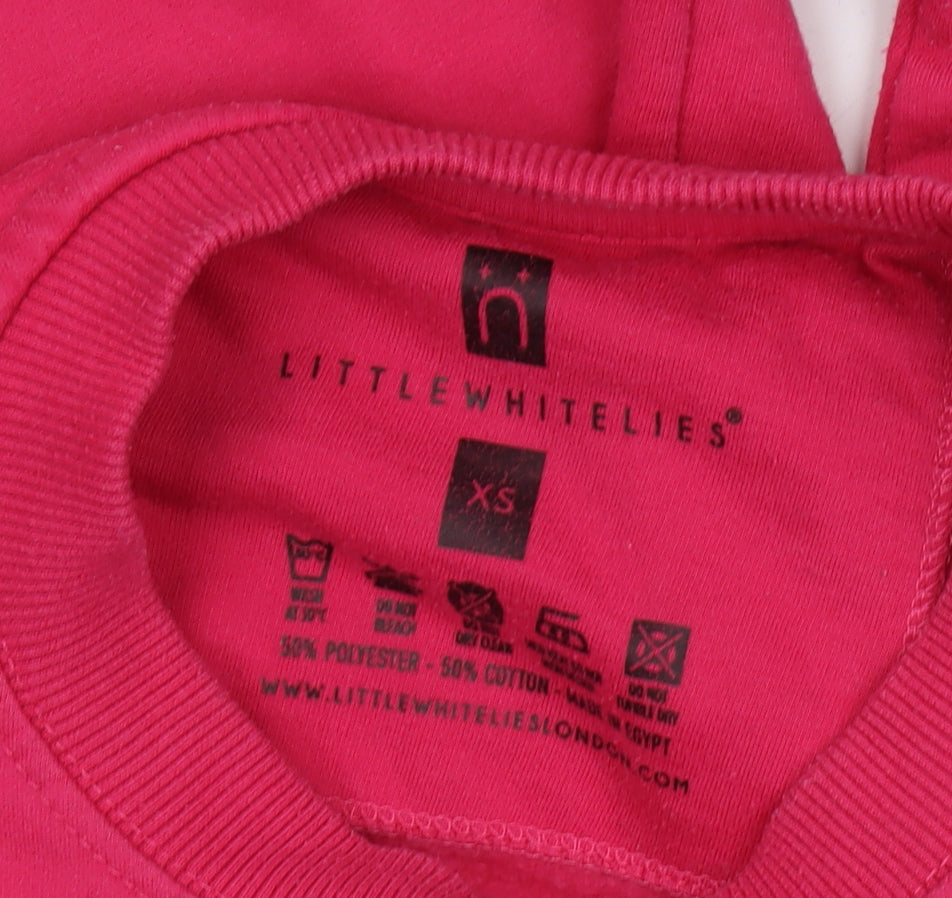 Little White Lies Womens Pink XS Pullover Sweatshirt