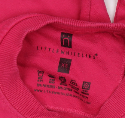 Little White Lies Womens Pink XS Pullover Sweatshirt