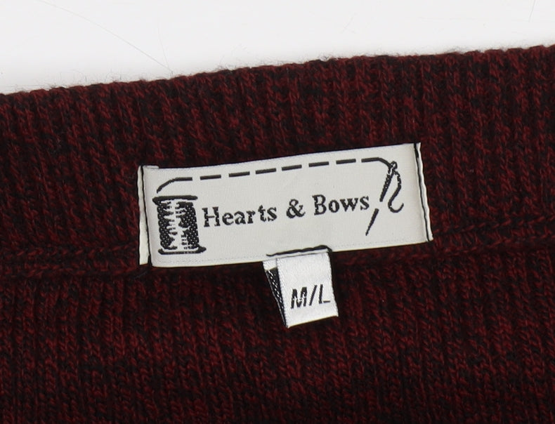 Hearts & Bows Women's Brown M-L Knit Pencil Skirt