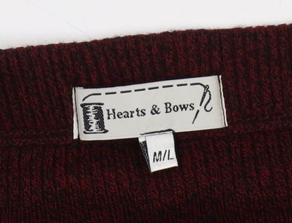 Hearts & Bows Women's Brown M-L Knit Pencil Skirt
