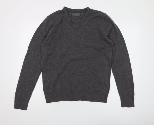 Burton Men's Grey V-Neck Pullover Jumper, M