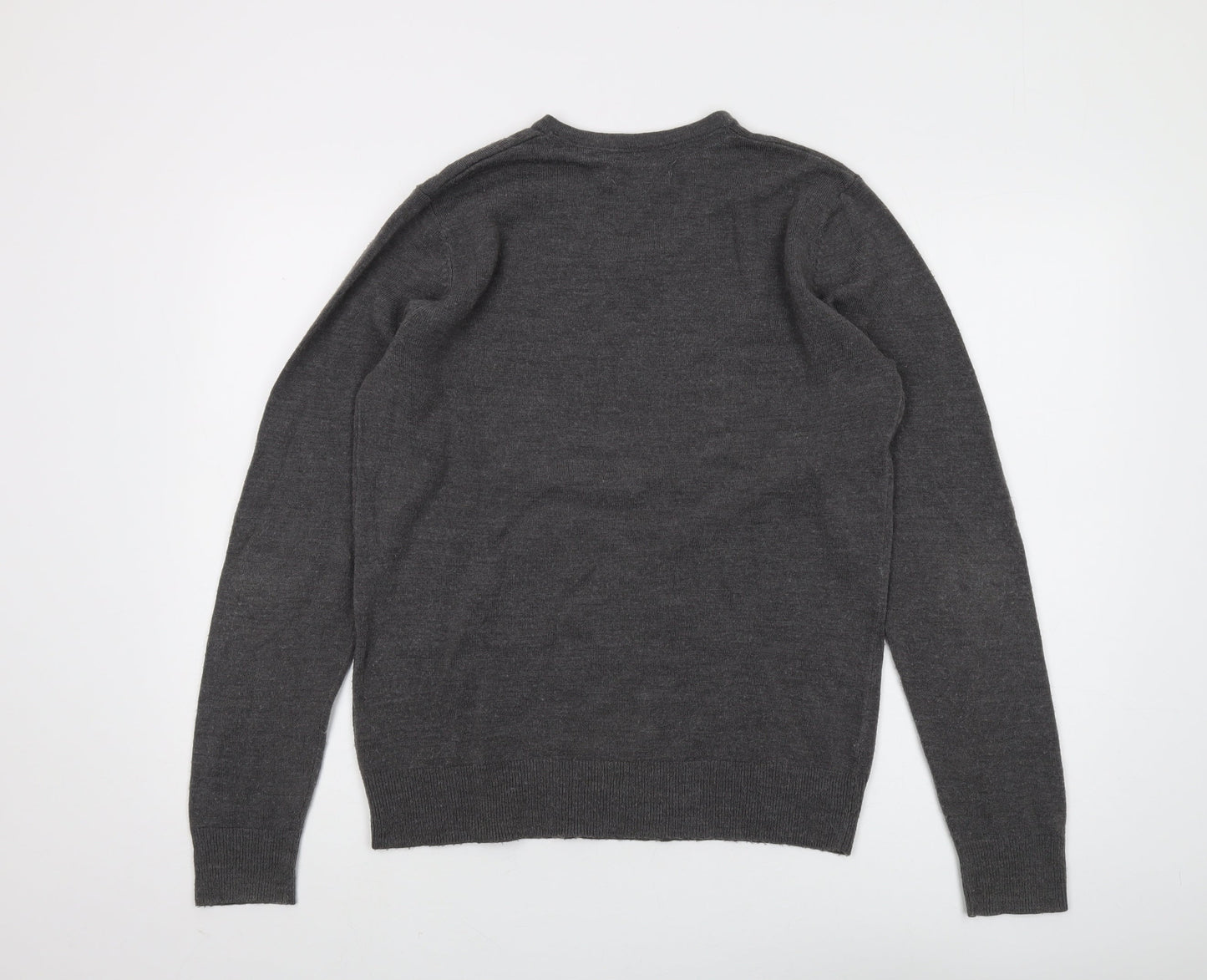 Burton Men's Grey V-Neck Pullover Jumper, M