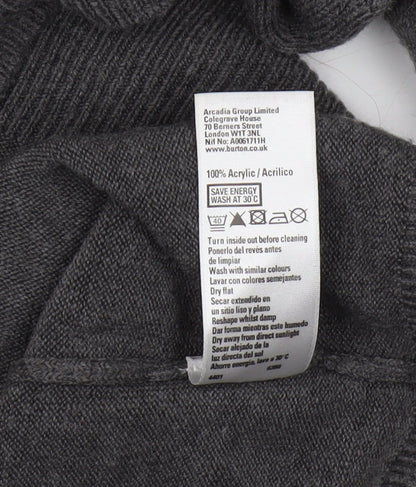 Burton Men's Grey V-Neck Pullover Jumper, M