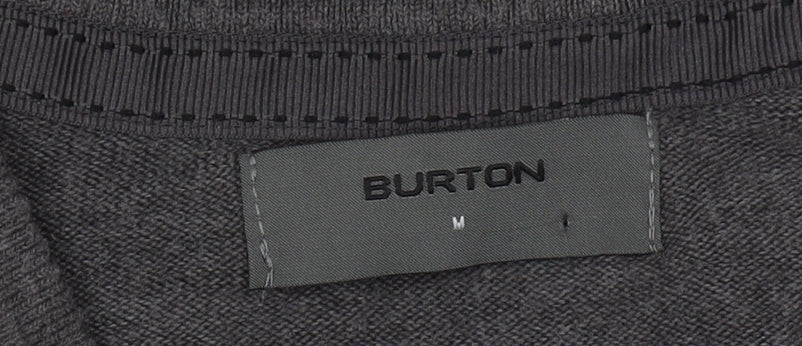 Burton Men's Grey V-Neck Pullover Jumper, M