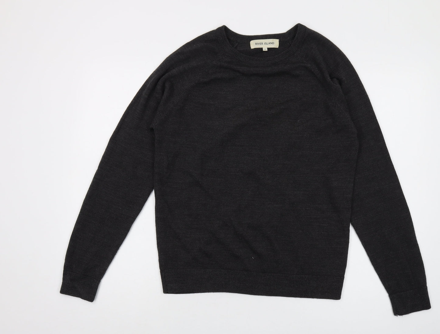 River Island Men's Black Pullover Jumper M