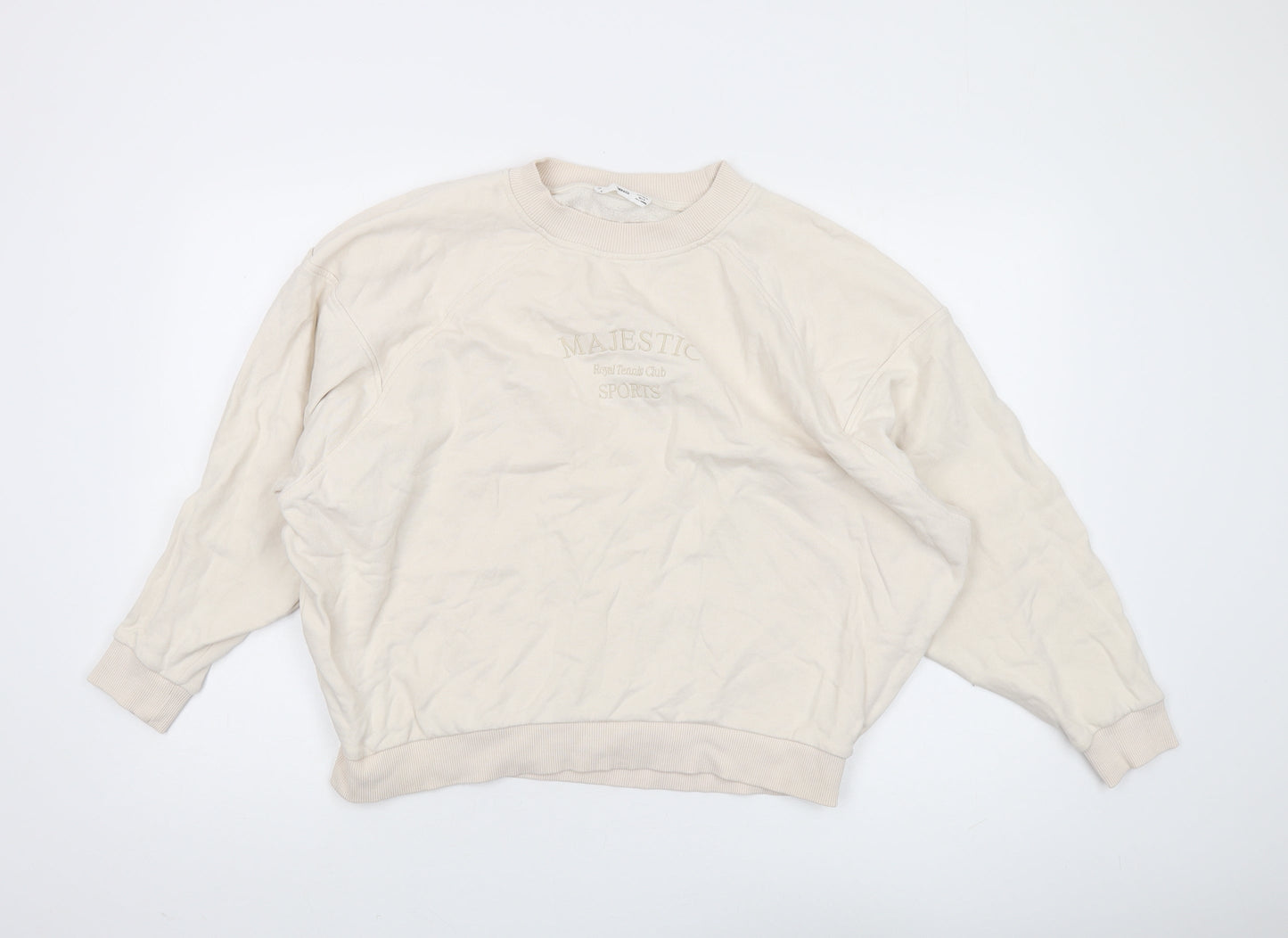 MNG Women's Ivory Pullover Sweatshirt, Medium