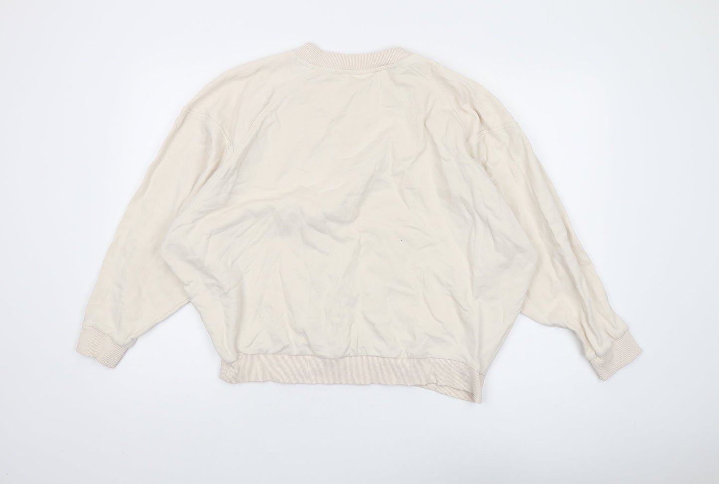 MNG Women's Ivory Pullover Sweatshirt, Medium