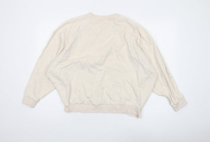 MNG Women's Ivory Pullover Sweatshirt, Medium