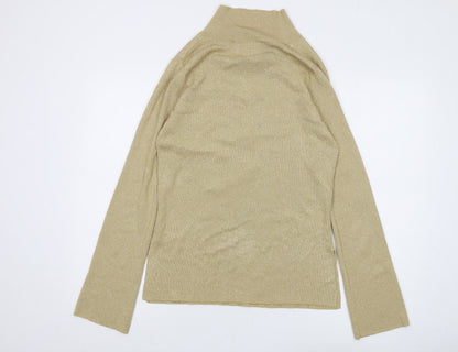 Jane by Marciano Women's Gold Collared Pullover Jumper - S