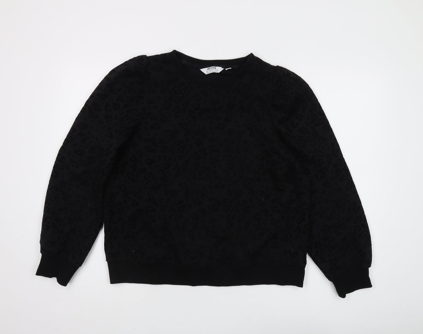 Dorothy Perkins Women's Black Animal Print Sweatshirt Size 14