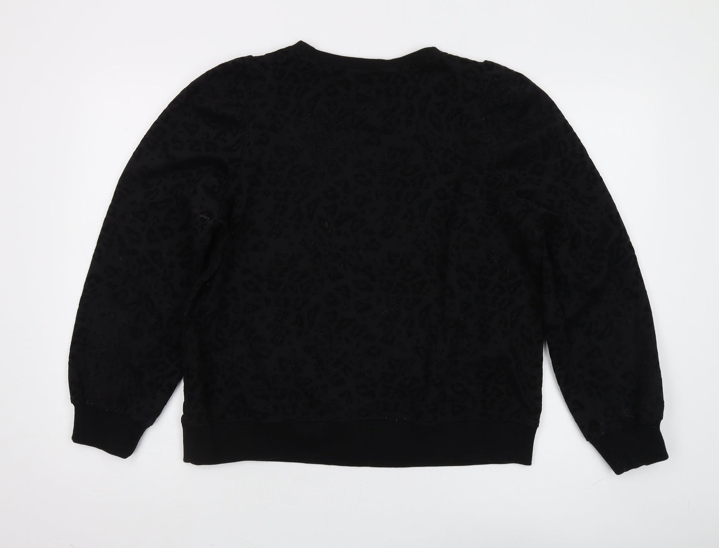 Dorothy Perkins Women's Black Animal Print Sweatshirt Size 14
