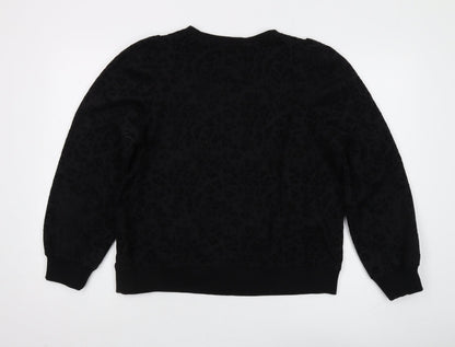 Dorothy Perkins Women's Black Animal Print Sweatshirt Size 14
