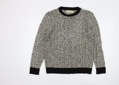 River Island Men's Black Pullover Jumper S Cable-Knit