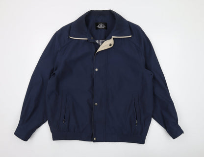 Mens UK Size L David Barry Blue Windbreaker Coat
