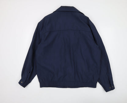 Mens UK Size L David Barry Blue Windbreaker Coat