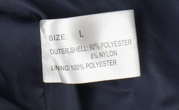 Mens UK Size L David Barry Blue Windbreaker Coat