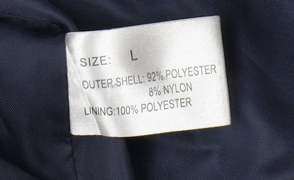 Mens UK Size L David Barry Blue Windbreaker Coat