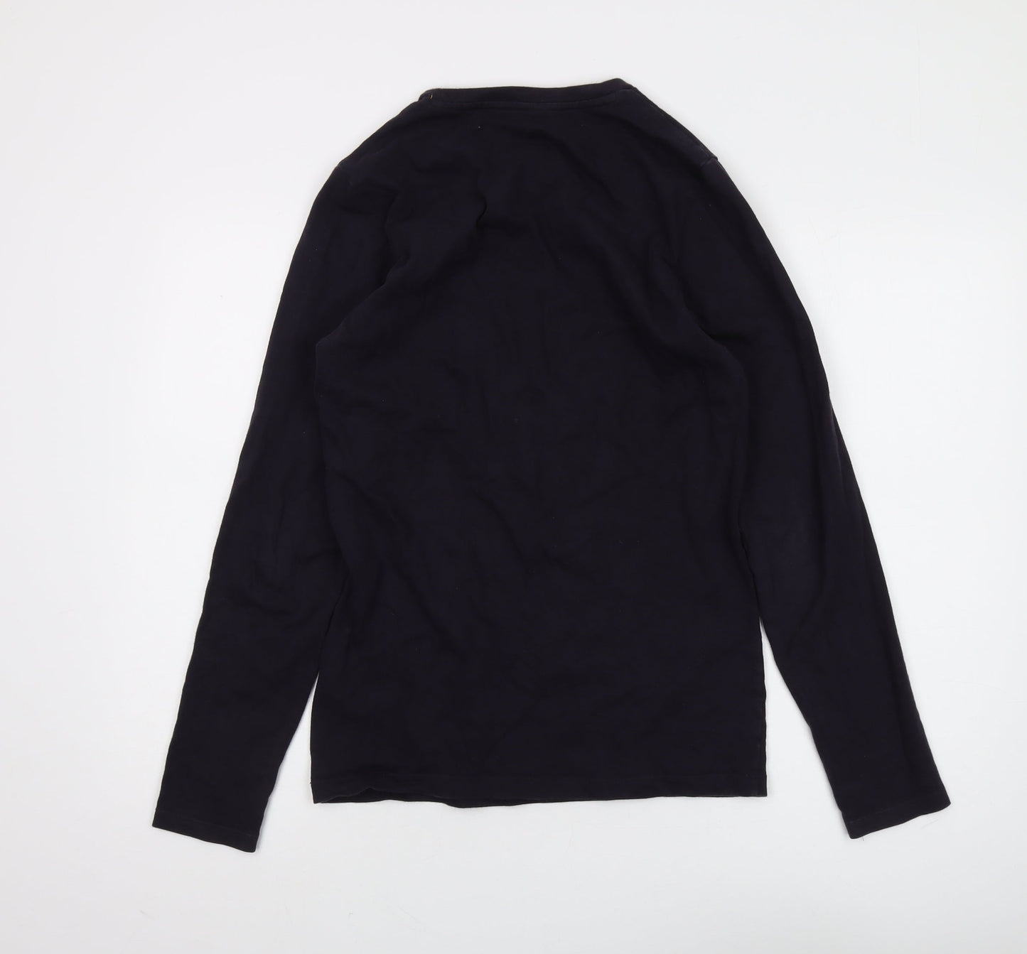 Next Men's Black Long Sleeve Graphic T-Shirt Size S