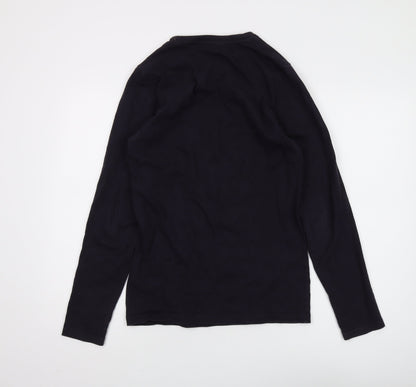 Next Men's Black Long Sleeve Graphic T-Shirt Size S