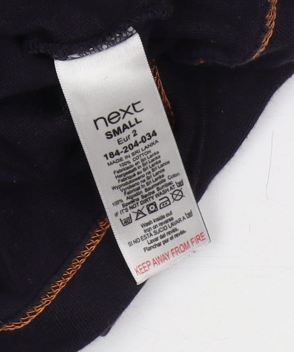 Next Men's Black Long Sleeve Graphic T-Shirt Size S