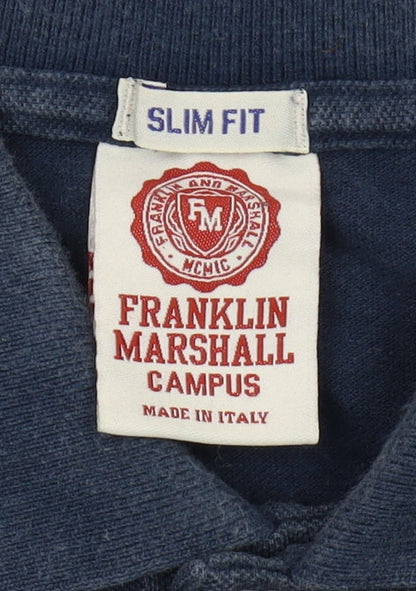 Franklin & Marshall Men's Blue Slim Fit Polo M