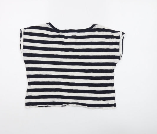 Womens UK Size S Hollister Blue Cropped T-Shirt