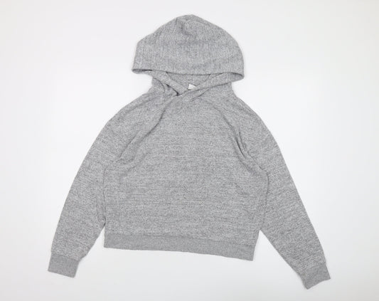 Gap Women's Grey Hooded Pullover Jumper XS