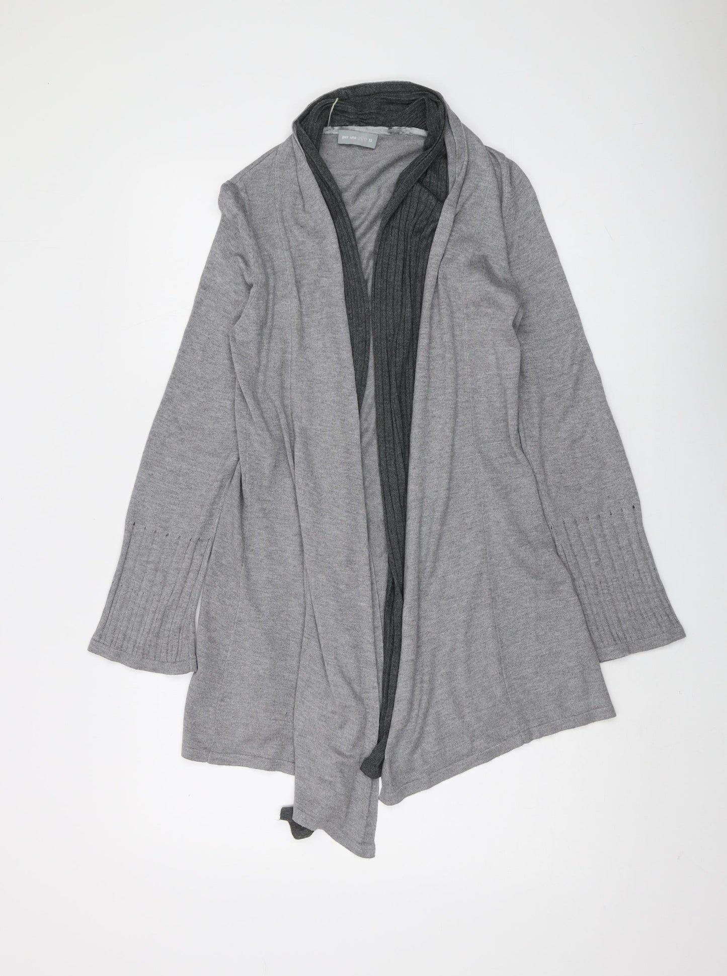 Womens UK Size 10 Per Una Grey Cardigan Jumper