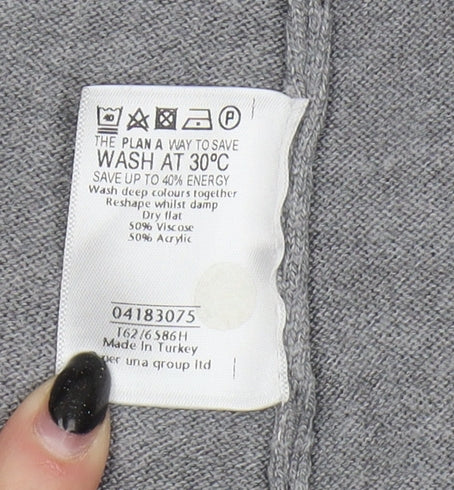 Womens UK Size 10 Per Una Grey Cardigan Jumper